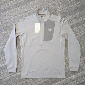 FW23 Arc'Teryx Rho LT Zip Neck Base Layer Small | Void Gray | Active Long Sleeve